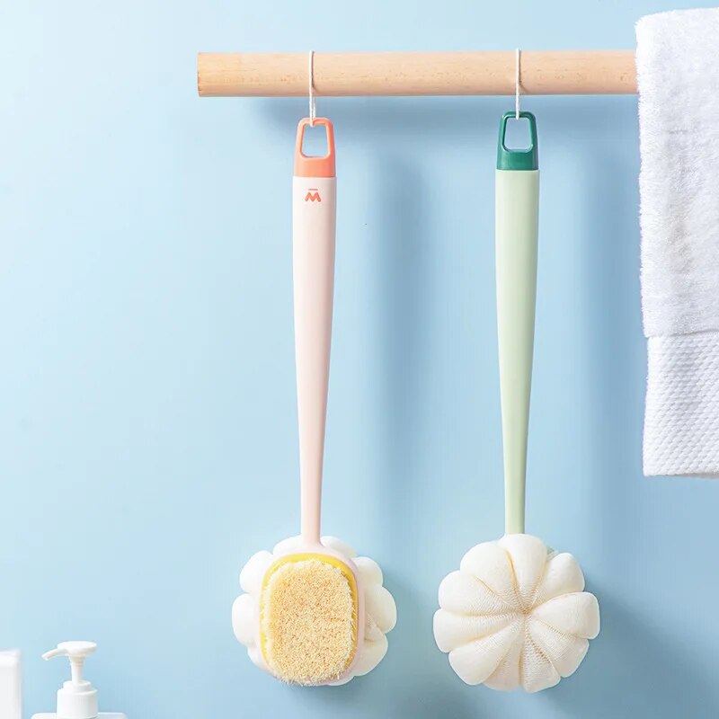 Long Handle Body Brush Loofah Back Scrubber With Soft Mesh Sponge Gentle Exfoliating Shower Brush F 4