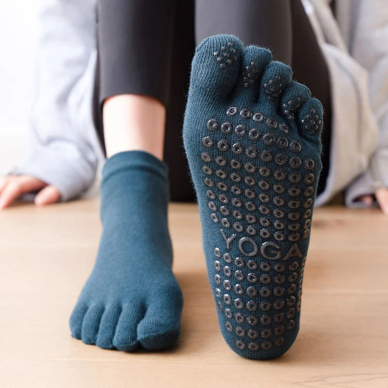 Anti-Slip Yoga Socks for Women Soft Cotton Fitness Socks