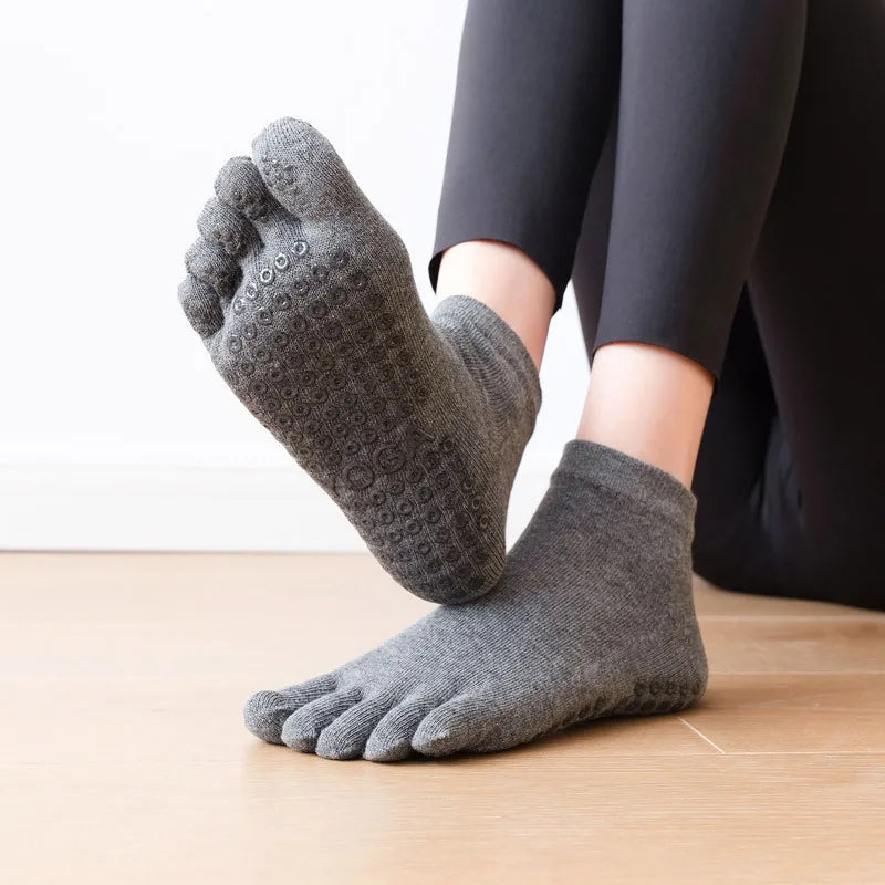 Anti-Slip Yoga Socks for Women Soft Cotton Fitness Socks