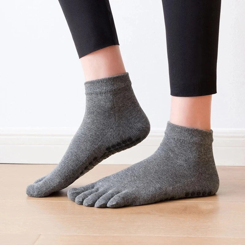 Anti-Slip Yoga Socks for Women Soft Cotton Fitness Socks