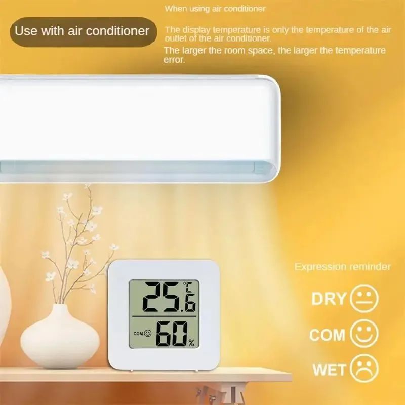 Mini Indoor Thermometer  Hygrometer LCD Digital Temperature  Humidity Meter For Room 8