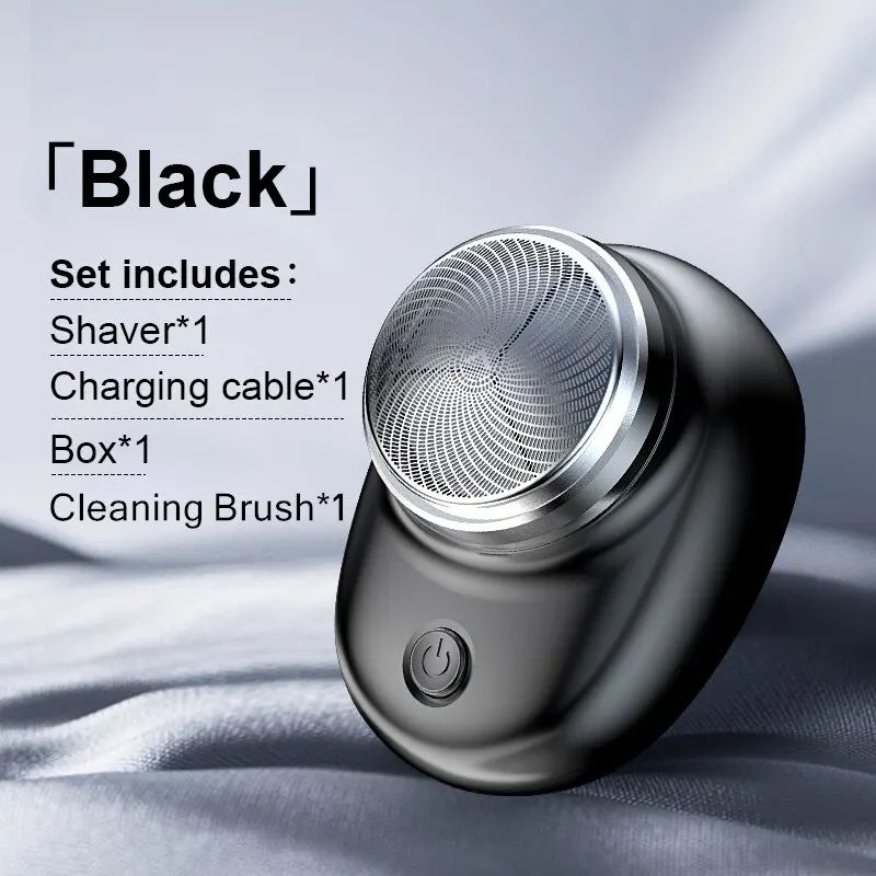 Mini Electric Shaver Portable Wireless Charging Razor for Travel | Detachable Pocket Trimmer for Beard & Body Hair
