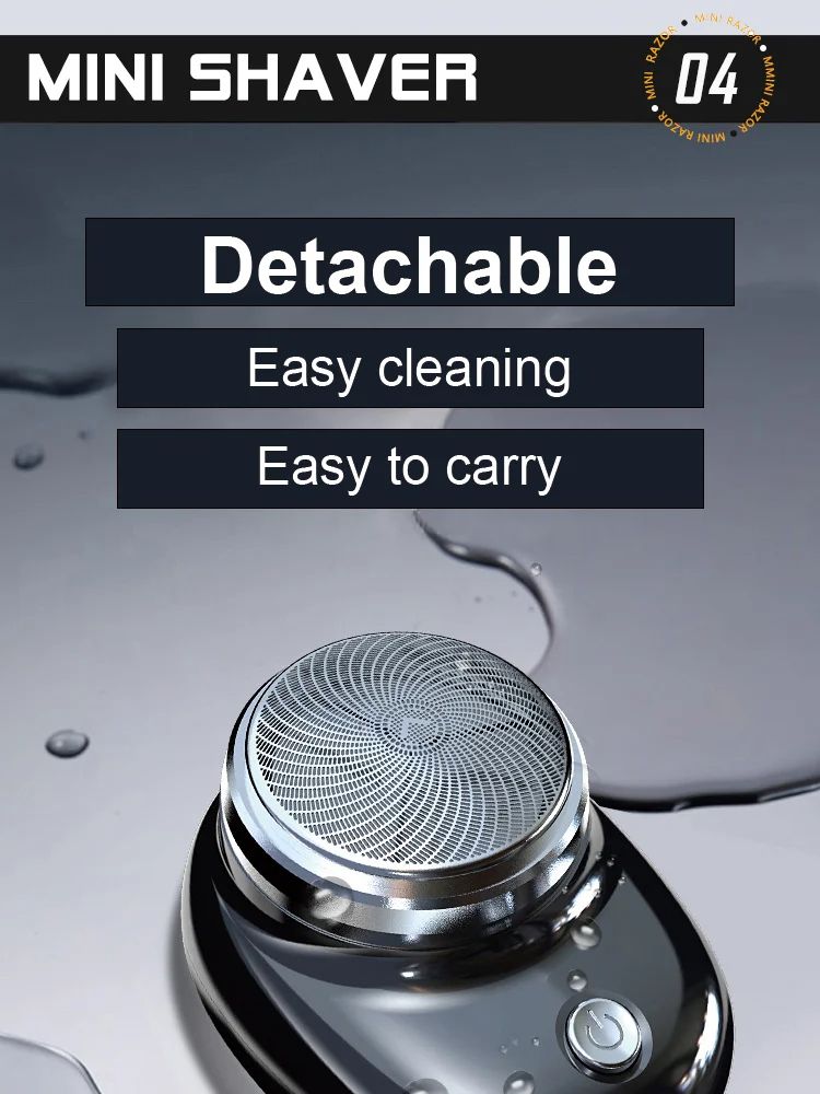 Mini Electric Shaver Portable Wireless Charging Razor For Travel  Detachable Pocket Trimmer For Bea 9
