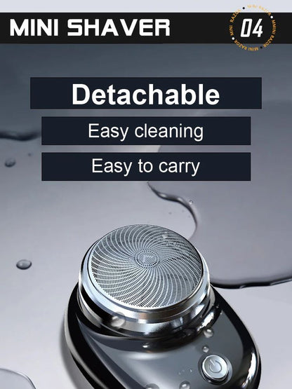 Mini Electric Shaver Portable Wireless Charging Razor For Travel  Detachable Pocket Trimmer For Bea 9