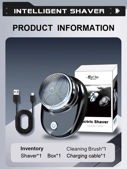 Mini Electric Shaver Portable Wireless Charging Razor For Travel  Detachable Pocket Trimmer For Bea 11