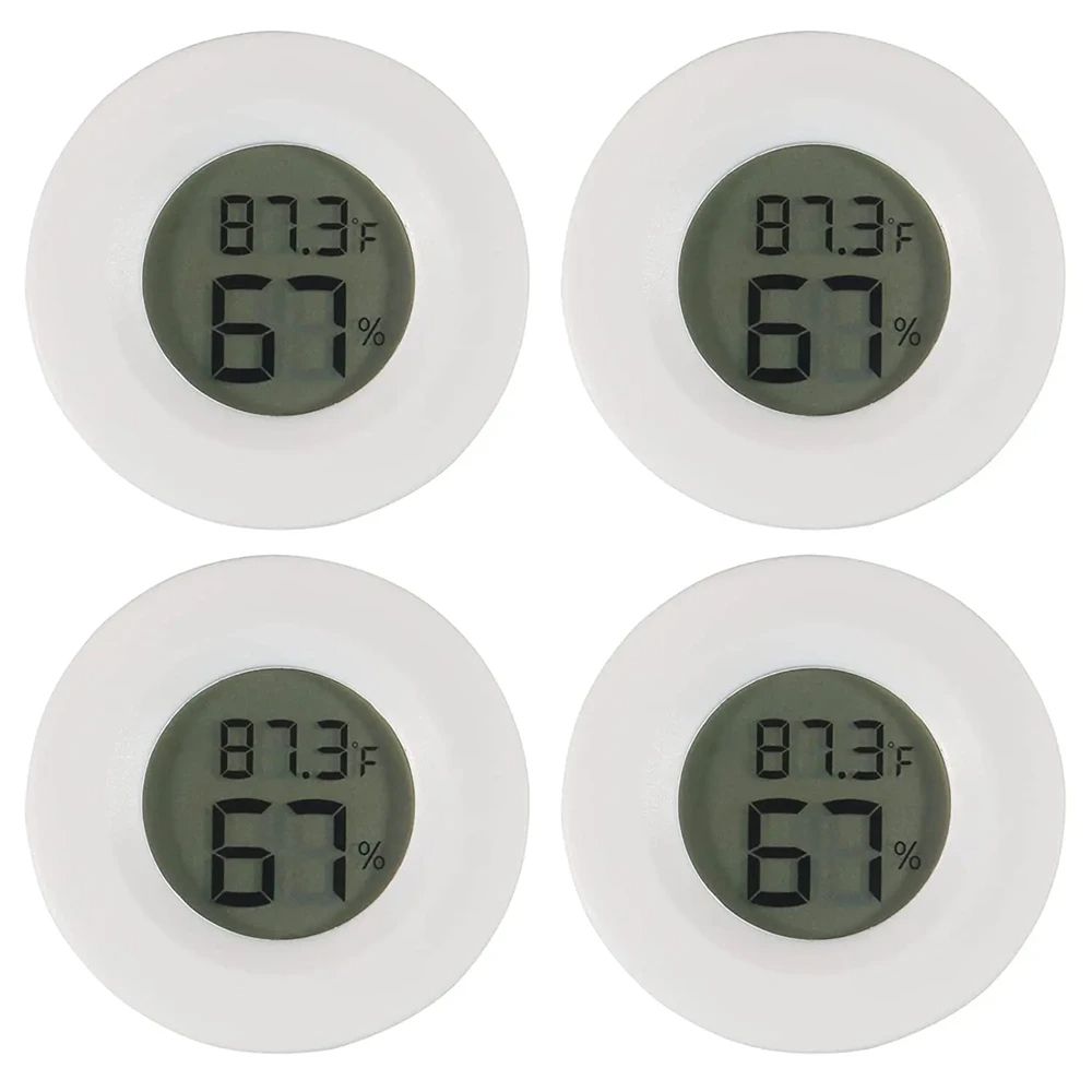Mini Hygrometer Thermometer Round Digital LCD Monitor For Indoor Room Fahrenheit  Celsius Humidity  6