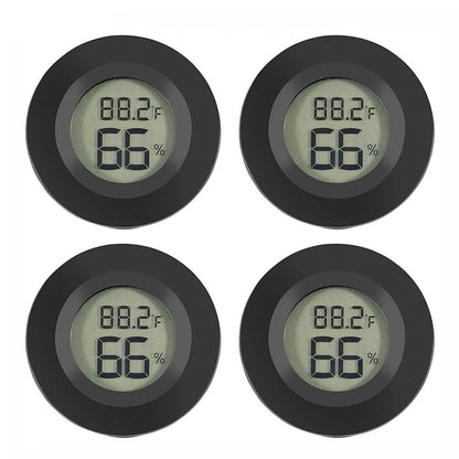 Mini Hygrometer Thermometer Round Digital LCD Monitor For Indoor Room Fahrenheit  Celsius Humidity  5