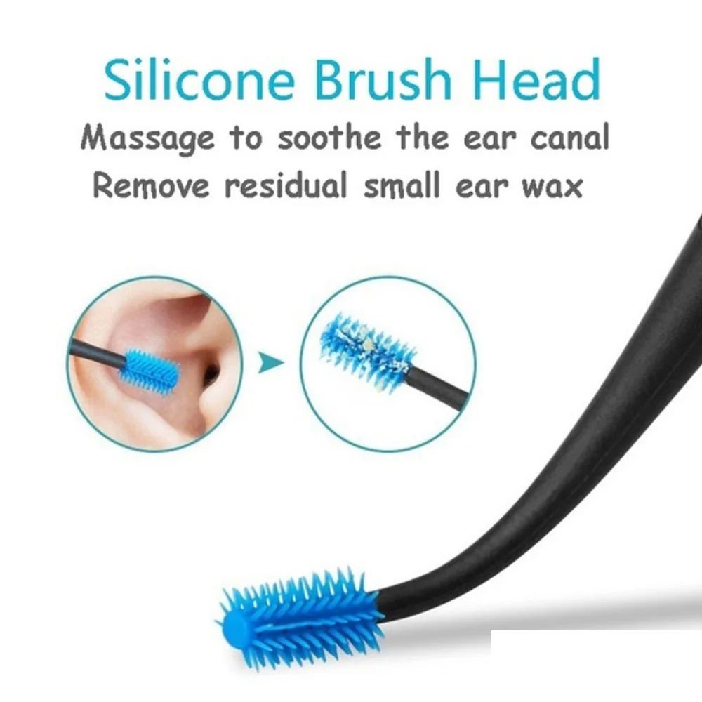 Spiral Ear Cleaner Tool  Soft Silicone DoubleEnded Earpick For Safe Wax Curette Remover 2