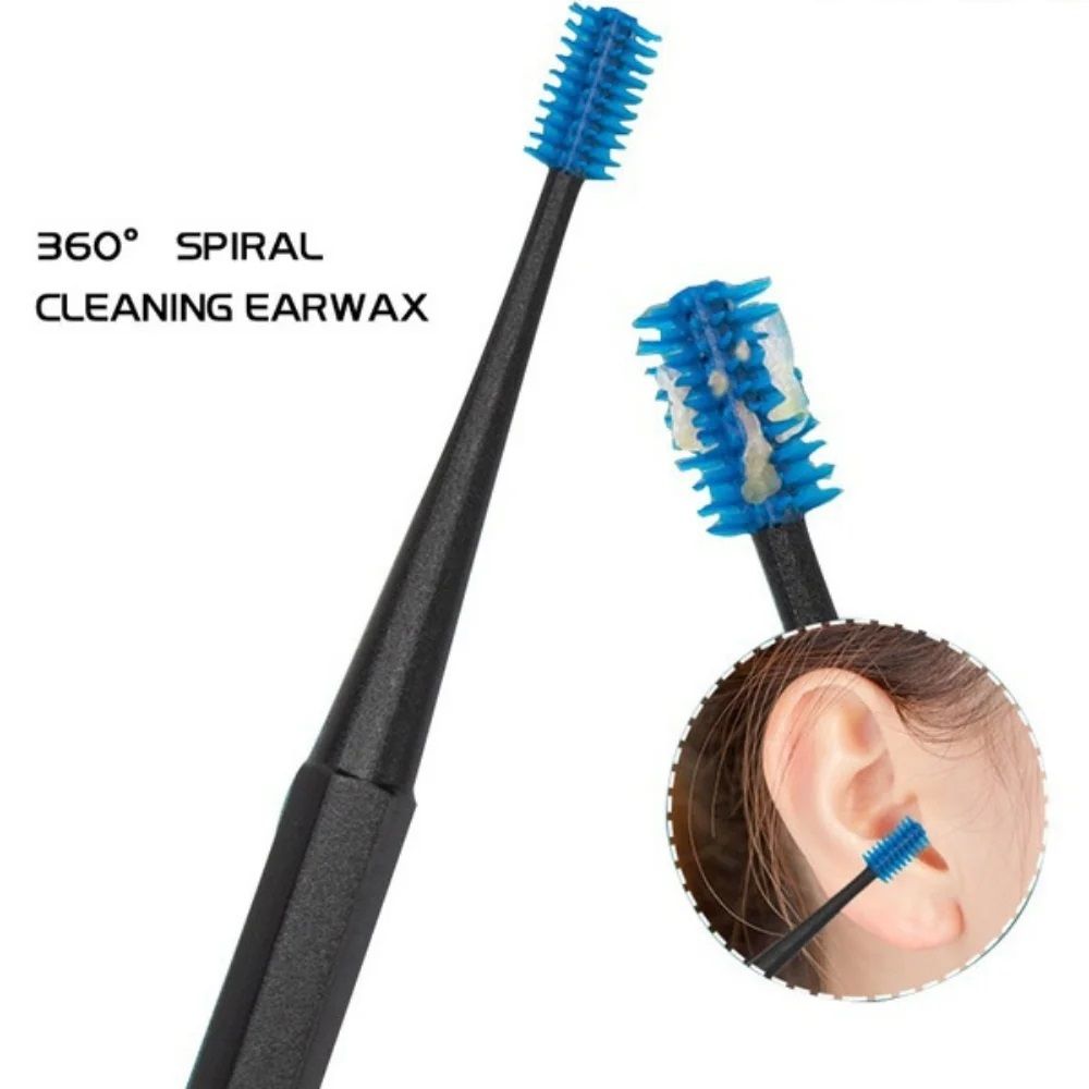 Spiral Ear Cleaner Tool  Soft Silicone DoubleEnded Earpick For Safe Wax Curette Remover 3