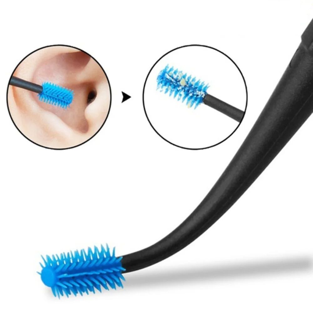 Spiral Ear Cleaner Tool  Soft Silicone DoubleEnded Earpick For Safe Wax Curette Remover 4
