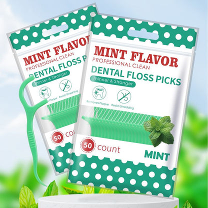 Mint Dental Floss Sticks for Adults UltraFine Flosser Set with Portable Toothpick  Storage Box