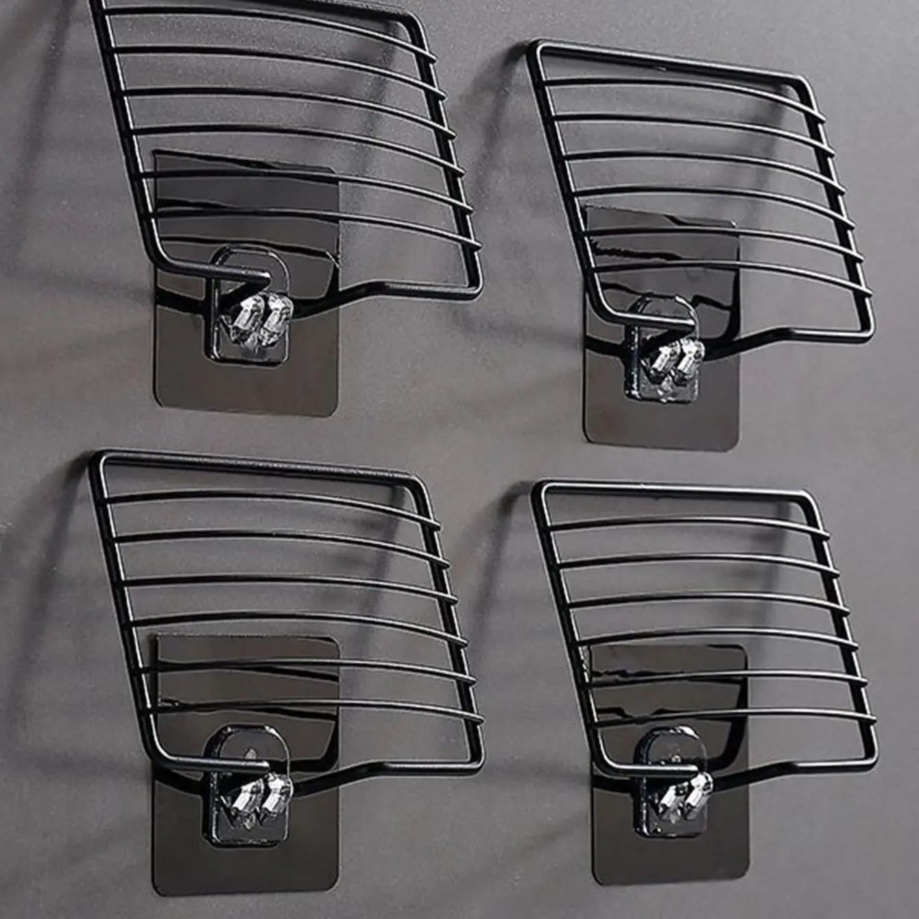 Stainless Steel Soap Rack PunchFree NailFree Bathroom Shelf With Single Layer Drain Wall  Sucker Mo 2