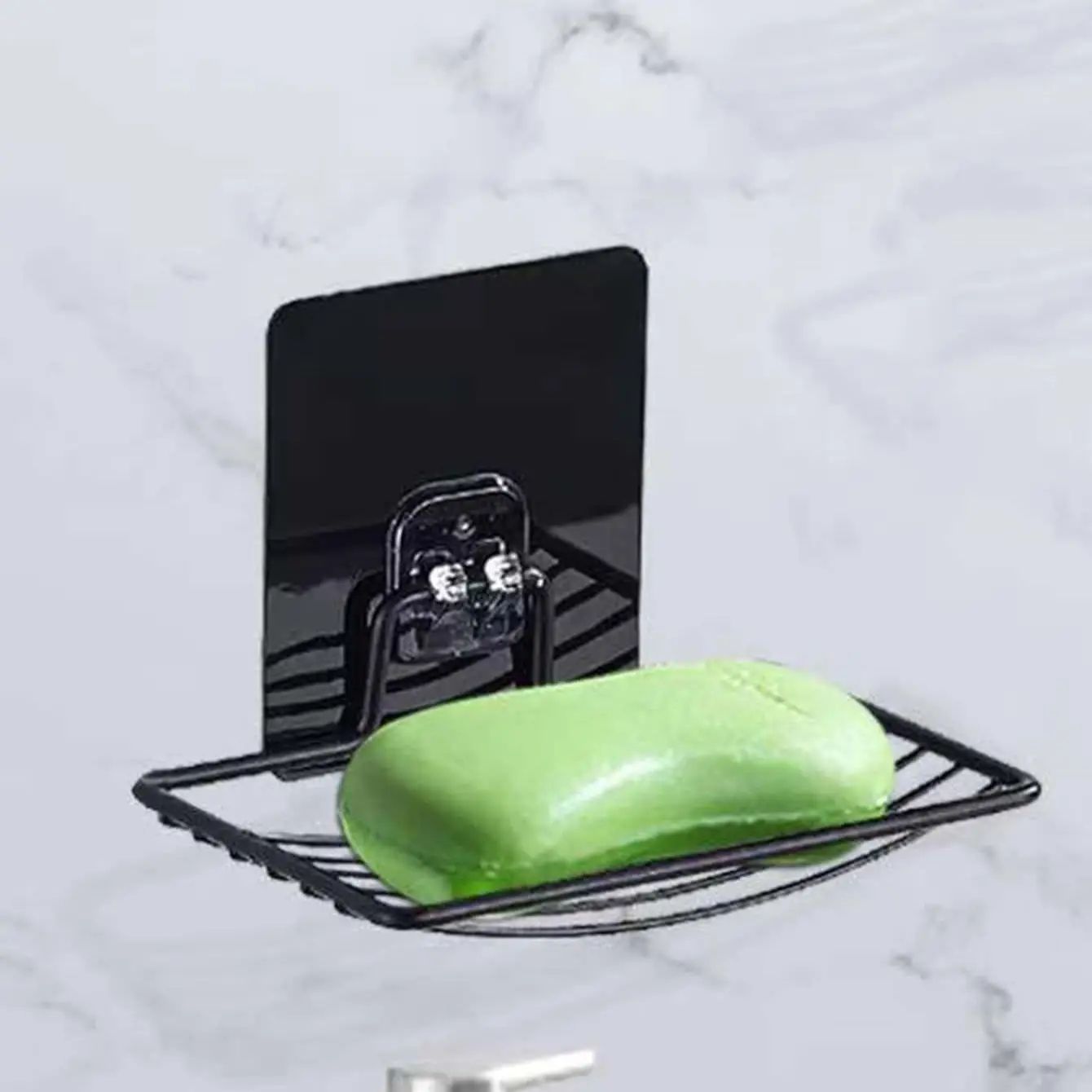 Stainless Steel Soap Rack PunchFree NailFree Bathroom Shelf With Single Layer Drain Wall  Sucker Mo 5