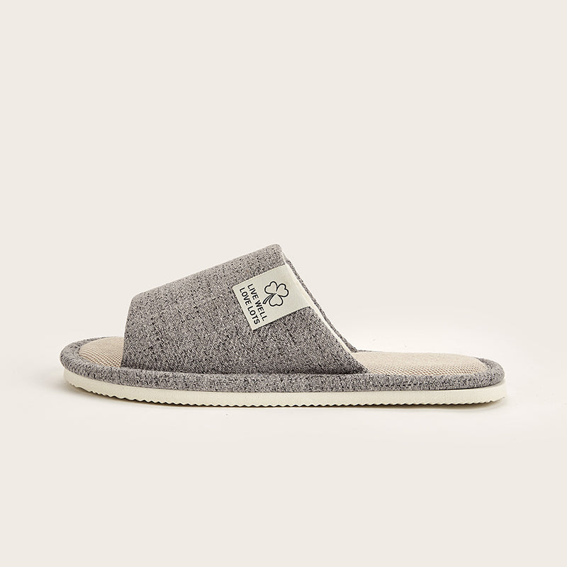 Mens  Womens Linen Slippers Soft Breathable House Shoes For Spring Summer  Autumn Cozy Open Toed Ho 4