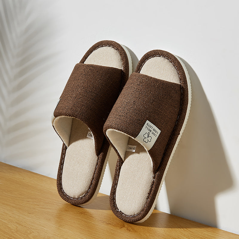Mens  Womens Linen Slippers Soft Breathable House Shoes For Spring Summer  Autumn Cozy Open Toed Ho 8