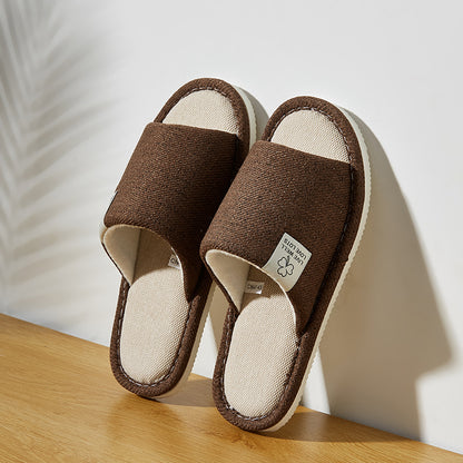 Mens  Womens Linen Slippers Soft Breathable House Shoes For Spring Summer  Autumn Cozy Open Toed Ho 8