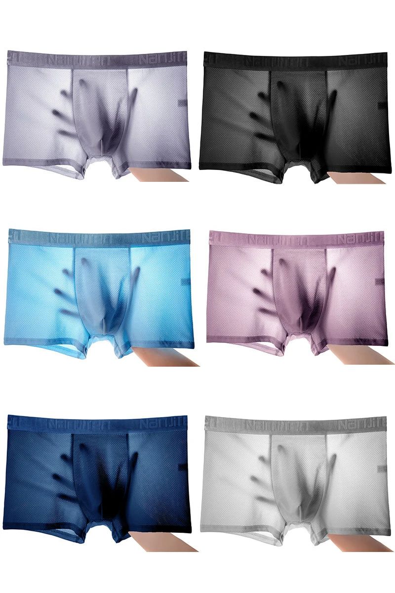 Men Boxer Shorts Ice Silk Underwear Cool Breathable  Sexy Slim Panties For AllDay Comfort 6