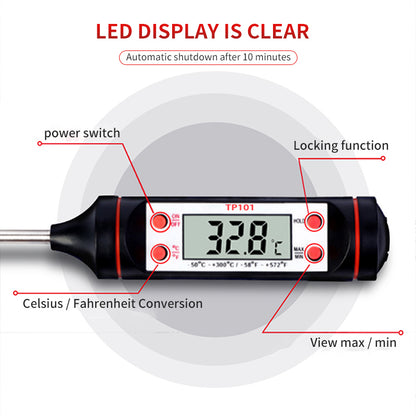 Instant Read Digital Thermometer Professional Cooking Thermometer With Backlit Display For BBQ Cand 4