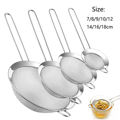 Stainless Steel Oil Strainer with Fine Wire Mesh Essential Baking & Frying Kitchen Tool