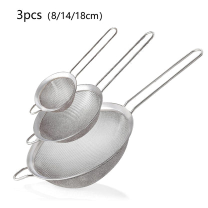 Stainless Steel Oil Strainer With Fine Wire Mesh Essential Baking  Frying Kitchen Tool 10