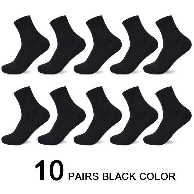 Men Antibacterial Bamboo Fiber Socks Quarter Ankle High Comfortable  Breathable Dress Socks 13