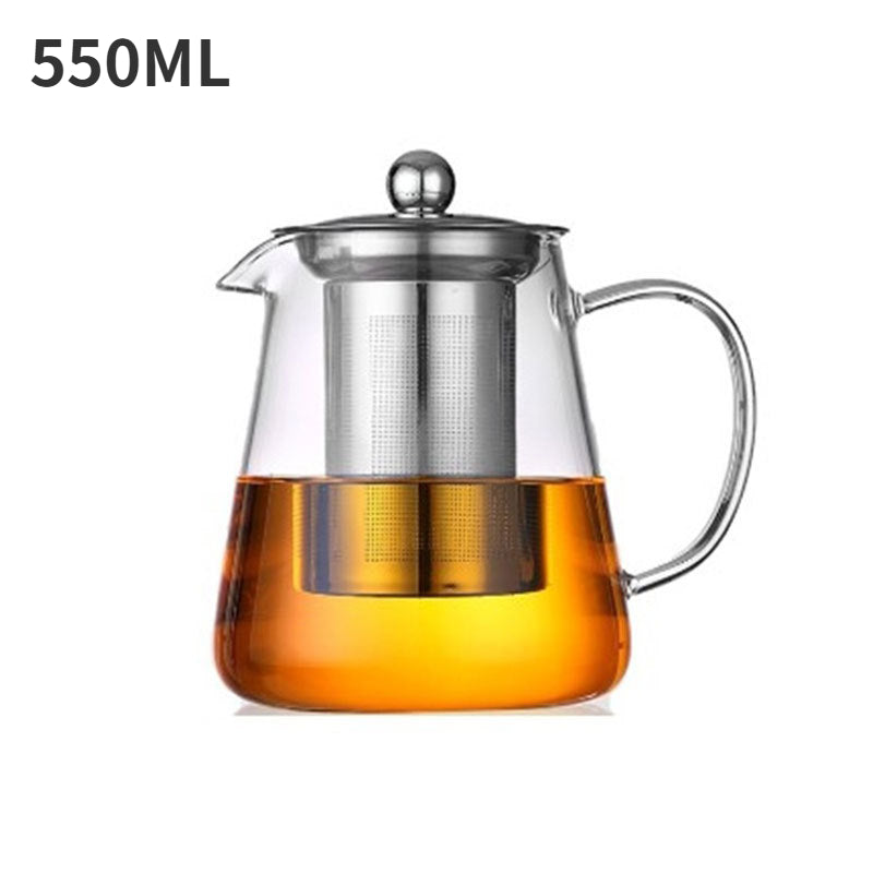 Stainless Steel Tea Infuser Glass Teapot Premium Borosilicate Kettle For Blooming Loose Leaf  Durab 8