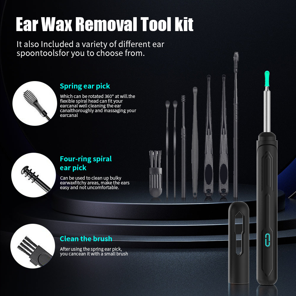 Ear Wax Removal Tool with HD Camera 3in1 Otoscope Earpick  Endoscope Cleaning Set