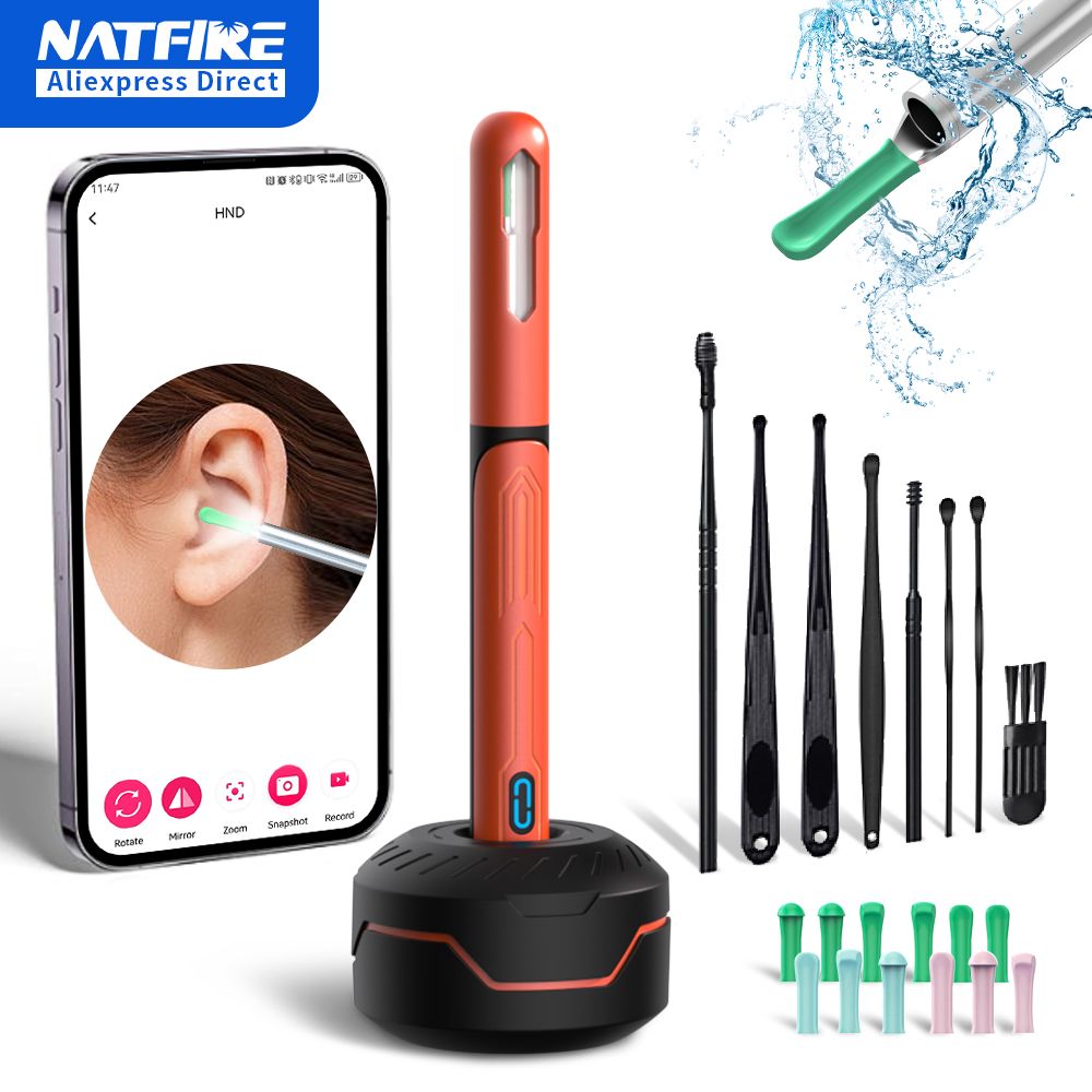 Ear Wax Removal Tool with HD Camera 3in1 Otoscope Earpick  Endoscope Cleaning Set