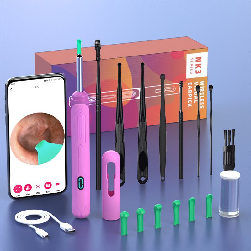 Ear Wax Removal Tool with HD Camera 3in1 Otoscope Earpick  Endoscope Cleaning Set