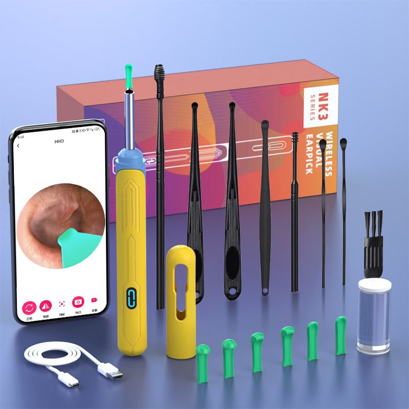 Ear Wax Removal Tool with HD Camera 3in1 Otoscope Earpick  Endoscope Cleaning Set