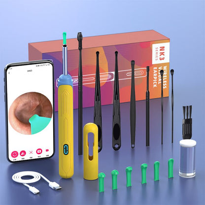 Ear Wax Removal Tool with HD Camera 3in1 Otoscope Earpick  Endoscope Cleaning Set