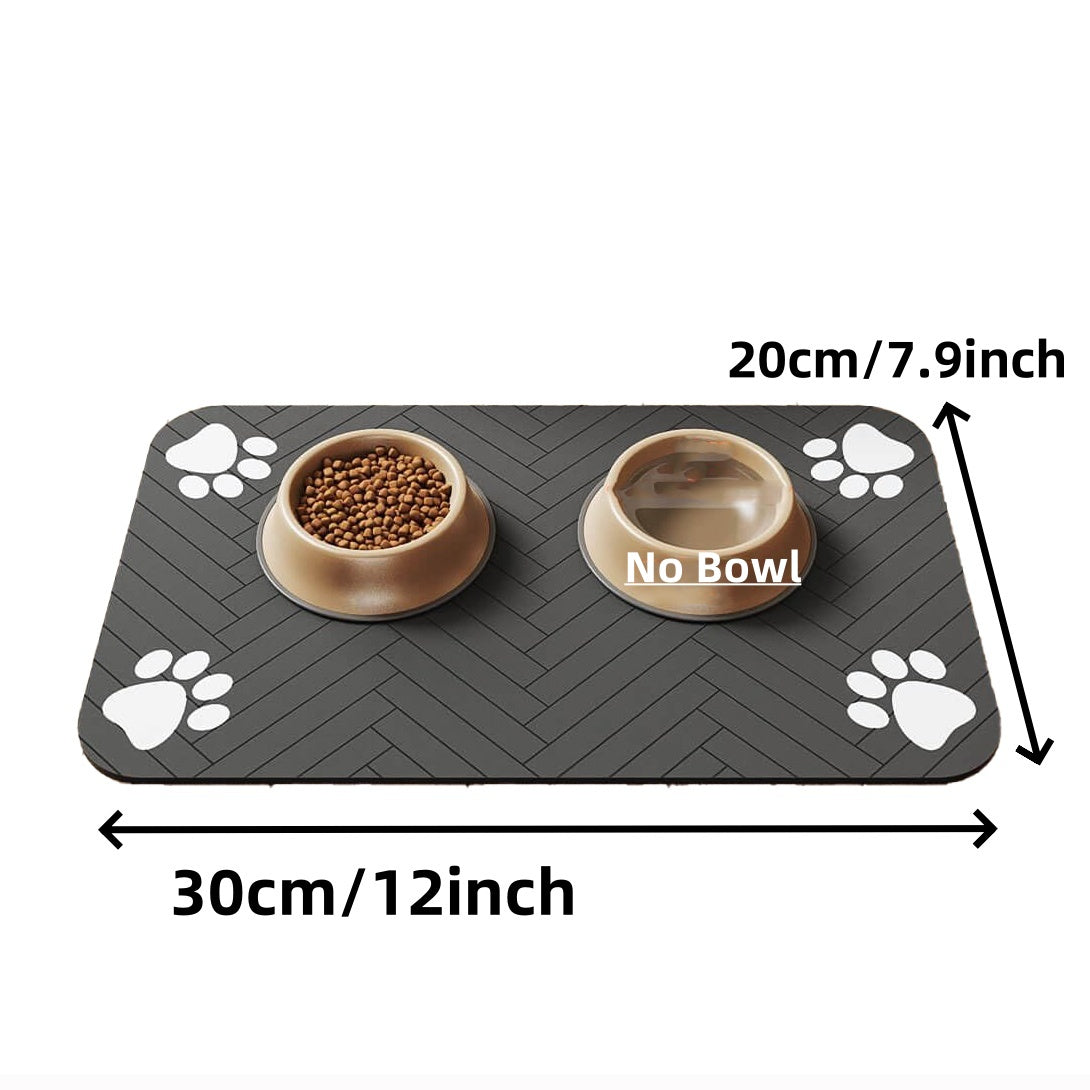Pet Feeding MatAbsorbent Pet Placemat For Food And Water Bowl With Waterproof Rubber Backing Quick