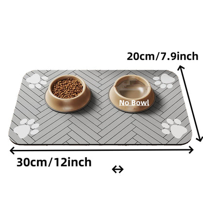Pet Feeding MatAbsorbent Pet Placemat For Food And Water Bowl With Waterproof Rubber Backing Quick