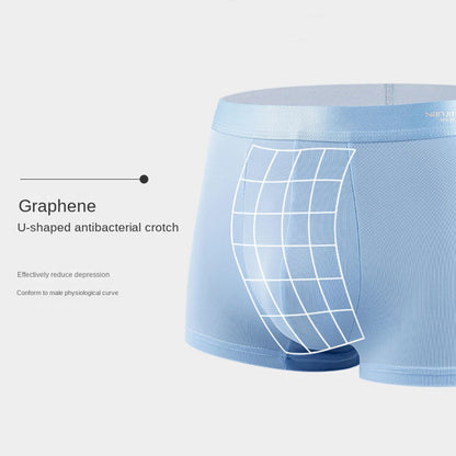 Mens Ice Silk Boxer Shorts Breathable  Cool Underwear with Convex Design for AllDay Comfort