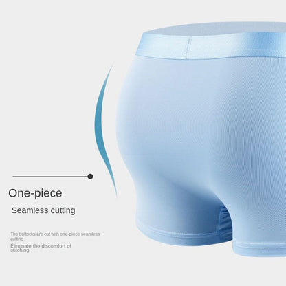 Mens Ice Silk Boxer Shorts Breathable  Cool Underwear with Convex Design for AllDay Comfort