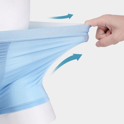 Mens Ice Silk Boxer Shorts, Breathable & Cool Underwear with Convex Design for All-Day Comfort