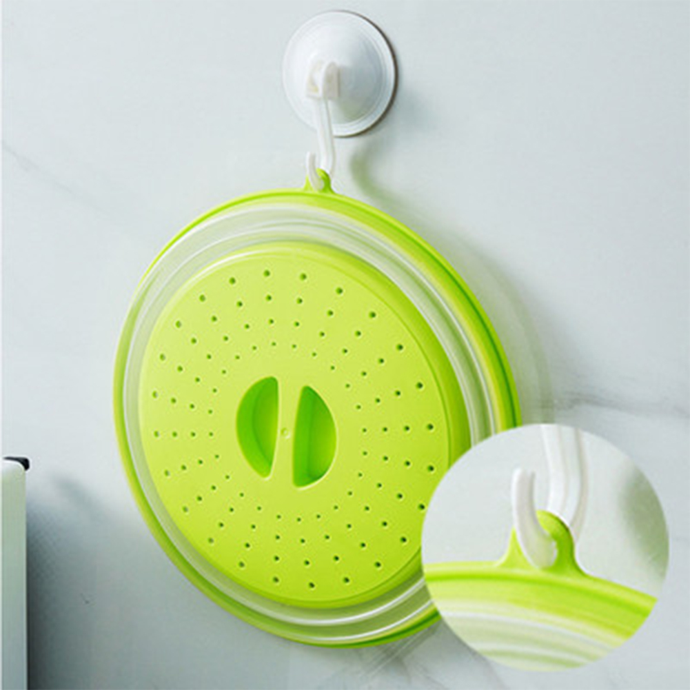 Microwave Splatter Cover Reusable Silicone Folding Cover For Cooking Heating  Fresh Keeping 4