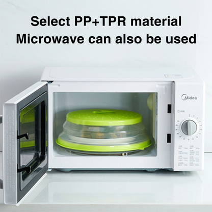 Microwave Splatter Cover Reusable Silicone Folding Cover For Cooking Heating  Fresh Keeping 3