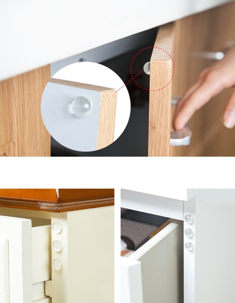 SelfAdhesive Door Stopper Silicone Cushion Protective Pads For Cabinets Drawers  Furniture 6