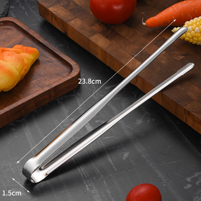 Stainless Steel Food Clip  Bread Tong Heavy Duty BBQ Cooking Utensils NonSlip Kitchen Accessories