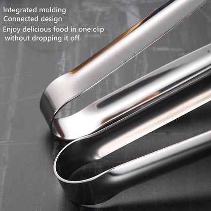 Stainless Steel Food Clip  Bread Tong Heavy Duty BBQ Cooking Utensils NonSlip Kitchen Accessories