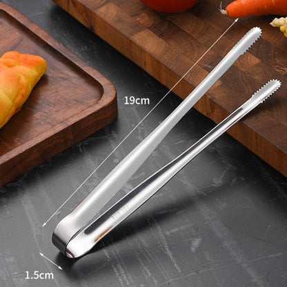 Stainless Steel Food Clip  Bread Tong Heavy Duty BBQ Cooking Utensils NonSlip Kitchen Accessories F 8