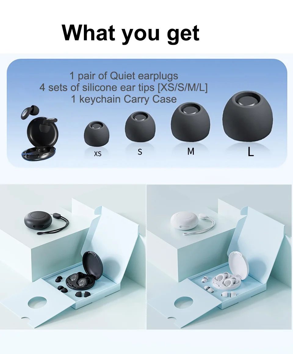 Super Soft Reusable Ear Plugs For Sleeping  Noise Reduction  AntiNoise Hearing Protection For Trave