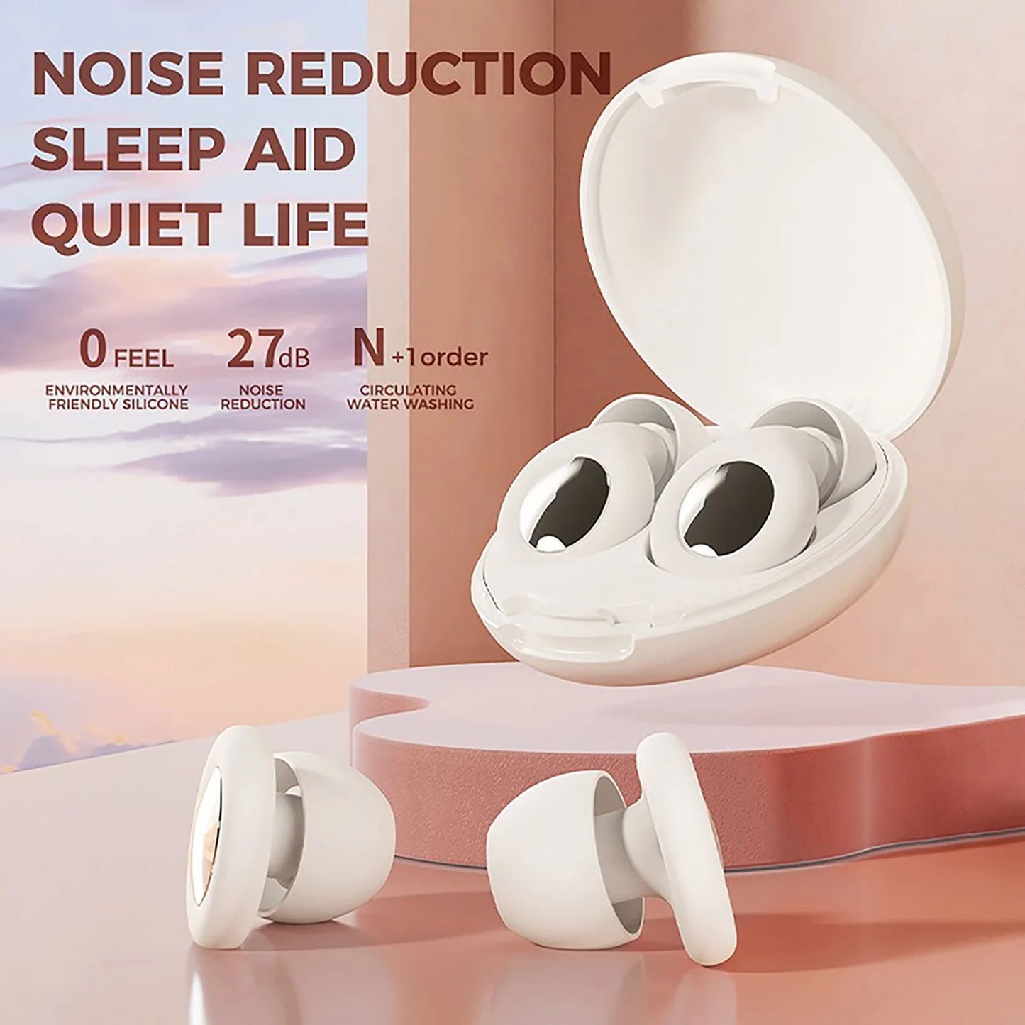 Super Soft Reusable Ear Plugs For Sleeping  Noise Reduction  AntiNoise Hearing Protection For Trave