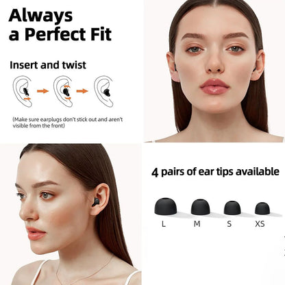 Super Soft Reusable Ear Plugs For Sleeping  Noise Reduction  AntiNoise Hearing Protection For Trave
