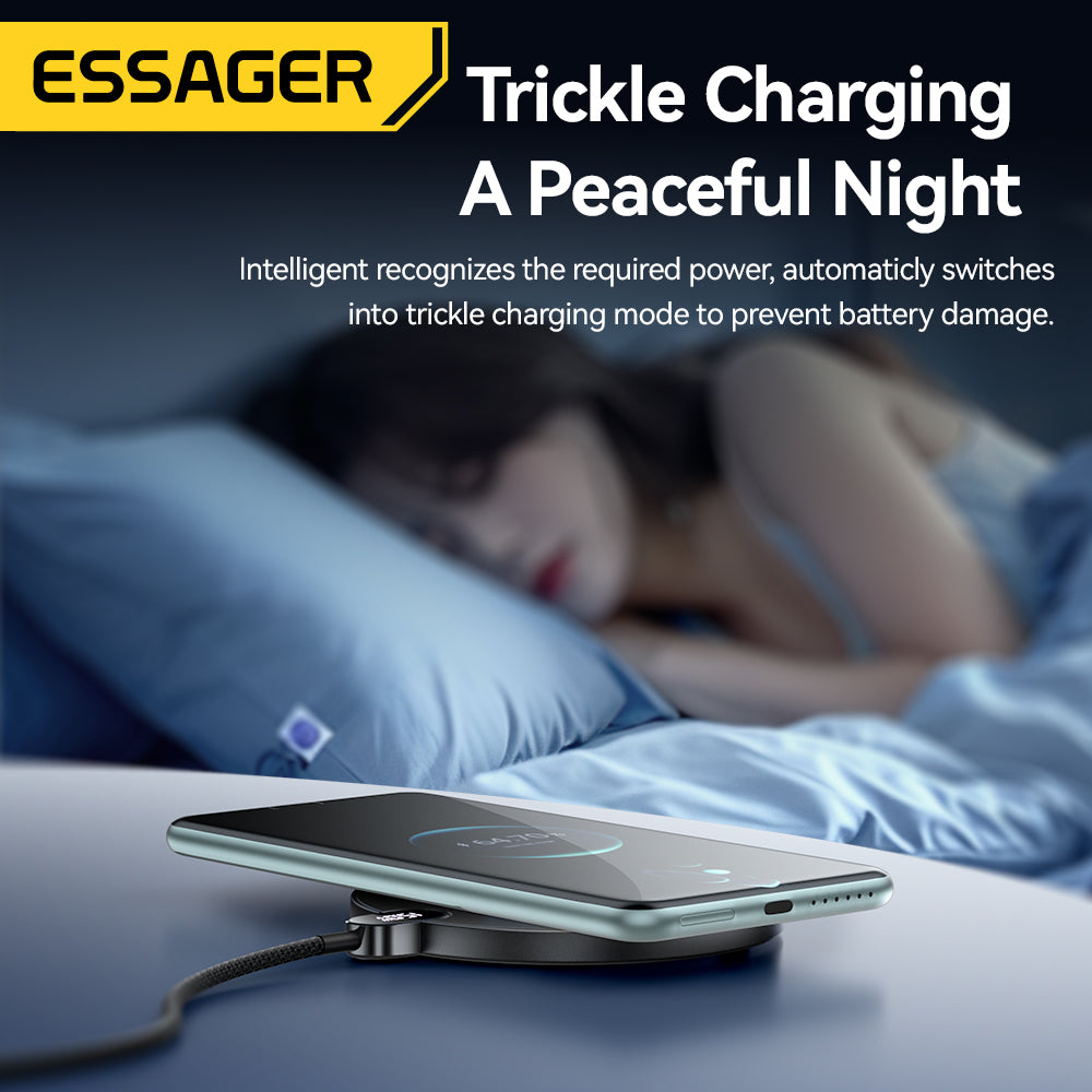 Wireless Charger Pad with Digital Display 15W Fast Charging for Apple iPhone & Samsung