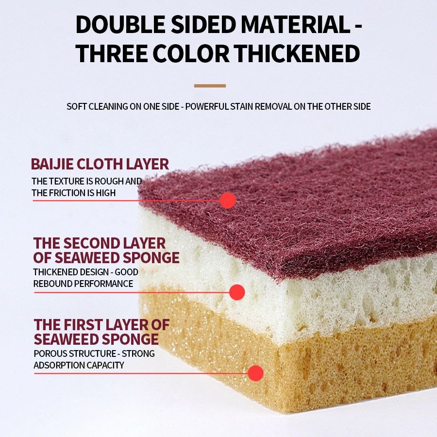 High Density Sponge Extra Thick Magic Cleaning Cloth For NonGreasy Kitchen  Catering Supplies 3
