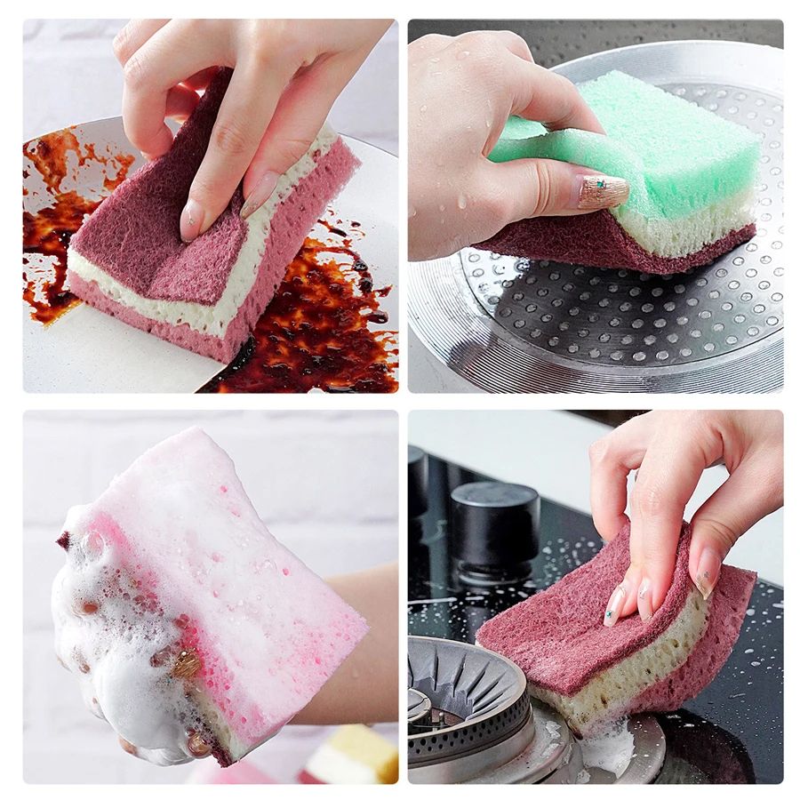 High Density Sponge Extra Thick Magic Cleaning Cloth For NonGreasy Kitchen  Catering Supplies 2