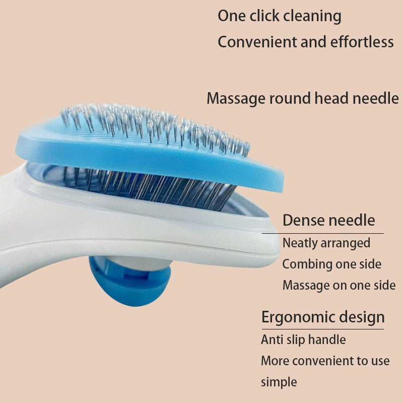 DualSided Pet Hair Remover Brush Dog  Cat Grooming Tool for Shedding Control  Soft Hair Brush fo