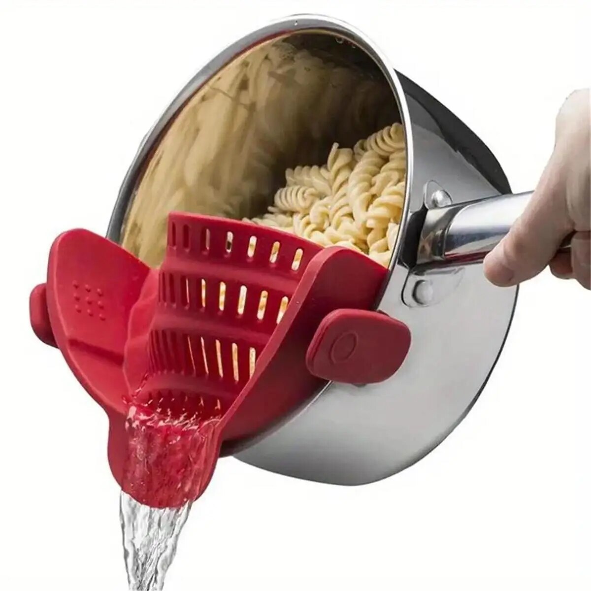 Adjustable Silicone Clip On Strainer For Pots  Pans Handheld Drainer For Noodles Pasta Veggies 9